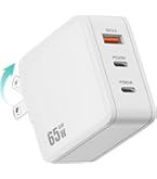 Amazon | 多摩電子工業 PD65W対応 AC充電器 USB x3ポート（USB-C x2
